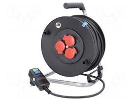 Extension lead | H07RN-F | 3G1.5mm2 | 40m | rubber | black | PRCD | 16A