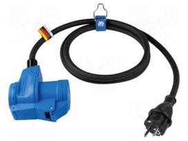 Extension lead | H07RN-F | 3G2.5mm2 | 1.5m | rubber | black | 16A