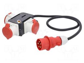 Electric switchboard | H07RN-F | 5G6mm2 | 1.5m | rubber | black | MIXO