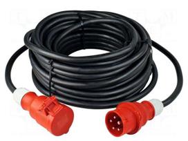 Extension lead | H07RN-F | 5G1.5mm2 | 25m | rubber | black | 16A