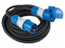Extension lead | H07RN-F | 3G2.5mm2 | 10m | rubber | black | PowerLight