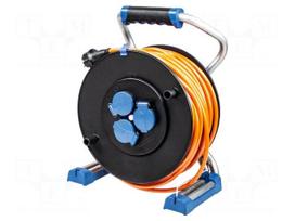 Extension lead | H07BQ-F | 3G2.5mm2 | 25m | PUR | orange | Sockets no: 3