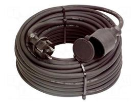 Extension lead | H07RN-F | 3G2.5mm2 | 5m | rubber | black | Sockets no: 1