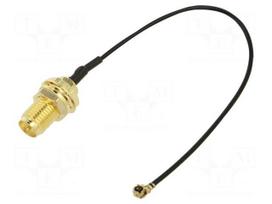 Cable | 0.5m | IPEX MHF 1,RP-SMA female | black | angled,straight