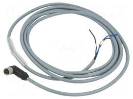 Cable: for sensors/automation | PIN: 3 | M8 female | angled | 2m | plug