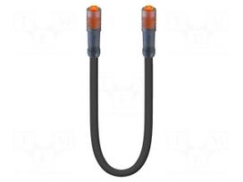 Cable: for sensors/automation | M8 | PIN: 4 | 1.35m | plug | 30VDC | 30VAC