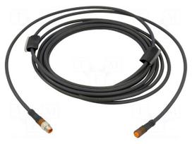 Cable: for sensors/automation | M8 | PIN: 4 | 5m | plug | 30VDC | 30VAC | 4A