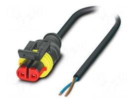 Cable: for sensors/automation | PIN: 2 | female | straight | 5m | plug
