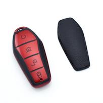 For BYD Song Qin Han EV Tang DM 2018 - 2022 Car TPU Car Key Case Cover Shell Protector Fob Holder Auto Accessories raudona