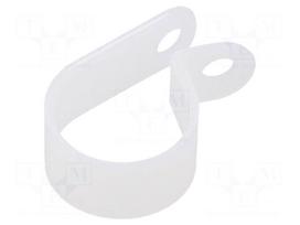 Fixing clamp | Cable P-clips | ØBundle : 9.5mm | W: 9.5mm | polyamide