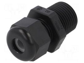 Cable gland | NPT3/8" | IP68 | polyamide | black | UL94V-0 | HSK-K