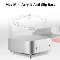 Neslystanti mini stalinio kompiuterio laikiklis Mac Mini M4 2024, skaidrus, aušinantis kompiuterio stovas, laikiklio pagrindas