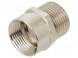 Thread adapter | PG13,5 | M20 | brass | Plating: nickel | SKINDICHT®