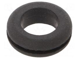 Grommet | Ømount.hole: 7.14mm | Øhole: 4.75mm | rubber | black