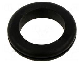 Grommet | Ømount.hole: 31mm | Øhole: 24.9mm | black | -40÷135°C | UL94HB
