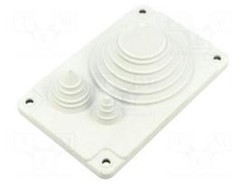 Multigate grommet | elastomer thermoplastic TPE | light grey