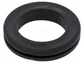 Grommet | Ømount.hole: 31.5mm | Øhole: 24.6mm | black | -40÷135°C