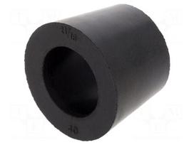 Grommet | caoutchouc | L: 19.8mm | -20÷200°C | Øcable: 16mm | red