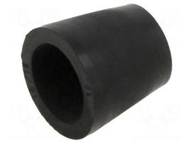 Grommet | caoutchouc | L: 19.5mm | -20÷80°C | Øcable: 15mm | black