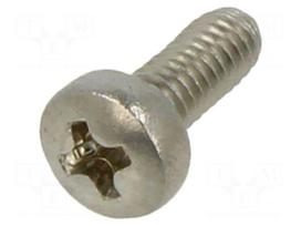 Screw | M2.5x6 | Head: button | Phillips | PH1 | A2 stainless steel