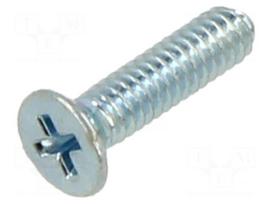 Screw | M2x8 | Head: countersunk | Phillips | PH1 | steel | zinc | DIN 965