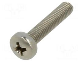 Screw | M5x25 | Head: button | Phillips | PH2 | A2 stainless steel