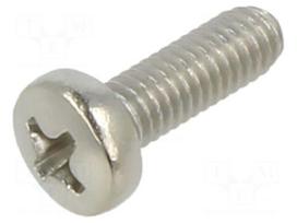 Screw | M4x12 | Head: button | Phillips | PH2 | A2 stainless steel