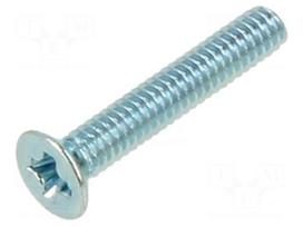 Screw | M2x12 | Head: countersunk | Phillips | PH1 | steel | zinc | DIN 965