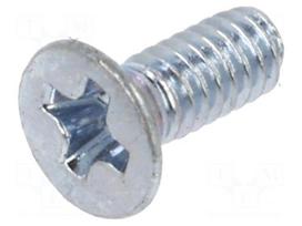 Screw | M2x5 | Head: countersunk | Phillips | PH1 | steel | zinc | DIN 965