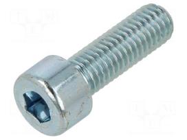 Screw | M8 | M8x25 | Head: cheese head | hex key | HEX 6mm | steel | zinc