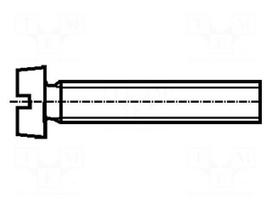 Screw | M3x20 | 0.5 | Head: cheese head | slotted | 0.8mm | steel | zinc