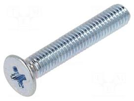 Screw | M3x18 | Head: countersunk | Phillips | PH1 | steel | zinc | DIN 965