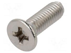 Screw | M3x10 | Head: countersunk | Phillips | PH1 | A2 stainless steel