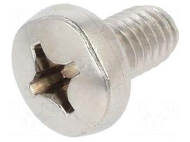 Screw | M6x10 | Head: button | Phillips | PH3 | A2 stainless steel