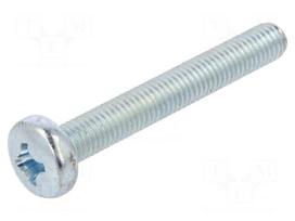Screw | M8x60 | Head: cheese head | Phillips | PH4 | steel | zinc