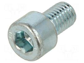 Screw | M10 | M10x16 | Head: cheese head | hex key | HEX 8mm | steel | zinc