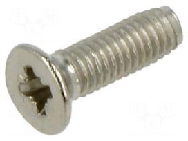 Screw | Head: countersunk | Pozidriv | PZ1 | A2 stainless steel