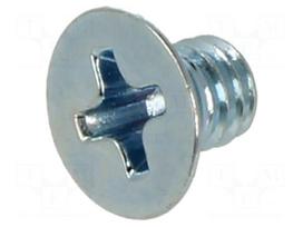 Screw | M4x5 | Head: countersunk | Phillips | PH2 | steel | zinc | DIN 965