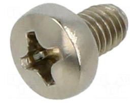 Screw | M4x6 | Head: button | Phillips | PH2 | A2 stainless steel