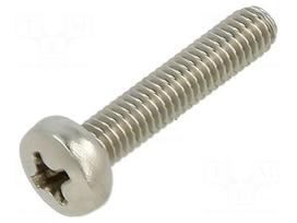 Screw | M4x20 | Head: button | Phillips | PH2 | A2 stainless steel