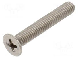 Screw | M4x25 | Head: countersunk | Phillips | PH2 | A2 stainless steel