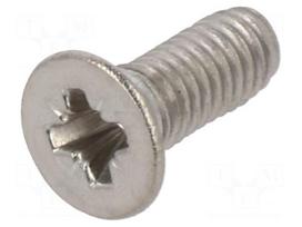 Screw | M3x8 | Head: countersunk | Pozidriv | PZ1 | stainless steel