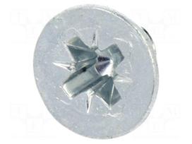 Screw | M4x6 | Head: countersunk | Pozidriv | PZ2 | steel | zinc