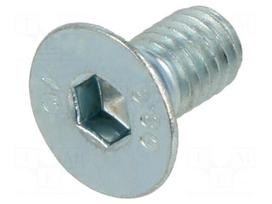 Screw | M6 | M6x12 | 1 | Head: countersunk | hex key | HEX 4mm | steel | zinc