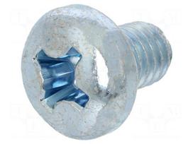 Screw | M8x10 | Head: cheese head | Phillips | PH4 | steel | zinc