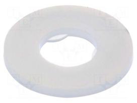 Washer | round,with protection | D=12mm | h=1mm | HDPE