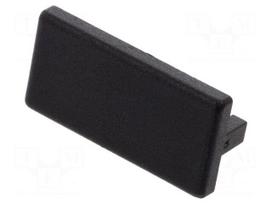 Stopper | for profiles | W: 15mm | L: 30mm | polyamide | black | push-in