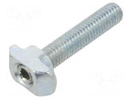 Screw | for profiles | Width of the groove: 8mm | L: 30mm | steel | zinc