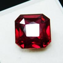 NATURAL Red RUBY 8.52 Ct CERTIFIED Square Shape Loose Gemstones 12 mm approx raudona