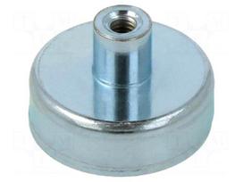 Magnet: permanent | hard ferrite | 39N | Ø: 25mm | H: 14mm | steel